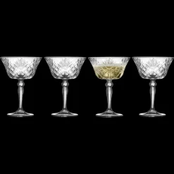 Lyngby Glas Krystal Melodia Champagneskål 4 stk. Klar