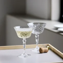 Lyngby Glas Krystal Melodia Champagneskål 4 stk. Klar