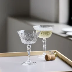 Lyngby Glas Krystal Melodia Champagneskål 4 stk. Klar