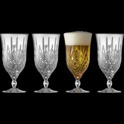 Hot Lyngby Glas Krystal Melodia Ølglas 4 stk. Clear