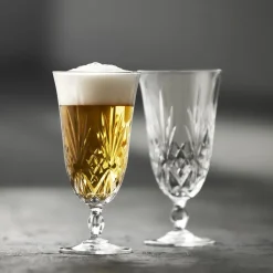 Hot Lyngby Glas Krystal Melodia Ølglas 4 stk. Clear