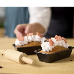 Blomsterbergs Mini-brødformsæt m. kagerulle 3 dele Antracitgrå