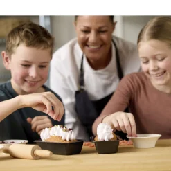 Blomsterbergs Mini-brødformsæt m. kagerulle 3 dele Antracitgrå