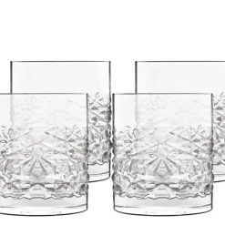 Discount Luigi Bormioli Mixology Textures Vandglas/whiskyglas 4 stk. Klar
