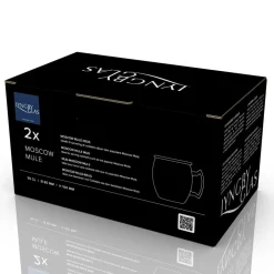 Best Lyngby Glas Moscow mule-krus 2 stk. Hamret kobber