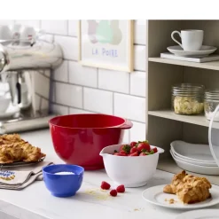 Discount Rosti NEW Margrethe Røreskålesæt 6 dele 6 dele R&oslash;d/Hvid/Blå