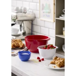 Discount Rosti NEW Margrethe Røreskålesæt 6 dele 6 dele R&oslash;d/Hvid/Blå