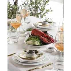 Gense Nobel Gold Fiskegaffel Blank forgyldt