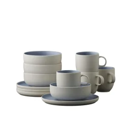 Outlet Studio Round North Brunchsæt 12 dele Matte white/Matte river