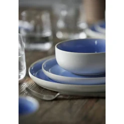 Discount Studio Round North Frokosttallerken Matte white/Shiny river