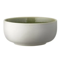 Online Studio Round North Skål Matte white/Shiny moss