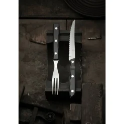 Hot Gense Old Farmer Black Steakbestik/grillbestik 12 dele Sort/Stål