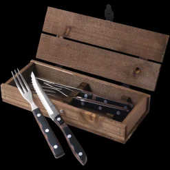 Gense Old Farmer Classic Steakbestik/grillbestik 4 dele Stål/Tr&aelig;