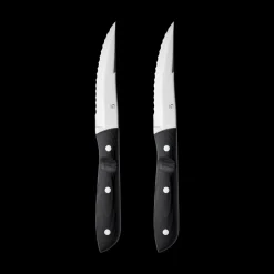 Outlet Gense Old Farmer Micarta Steakkniv XL 2 stk. Sort/Stål