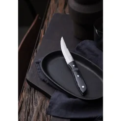 Outlet Gense Old Farmer Micarta Steakkniv XL 2 stk. Sort/Stål