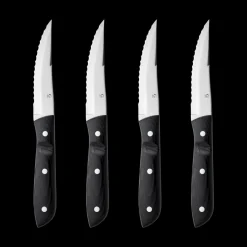 Sale Gense Old Farmer Micarta Steakkniv XL 4 stk. Sort/Stål