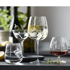 Outlet Luigi Bormioli Optica Gin & tonic-glas burgundy 4 stk. Klar