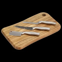 Online HOLM Ostebræt med 3 knive Akacie