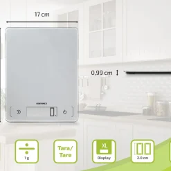 New Soehnle Page Comfort 300 slim Køkkenvægt S&oslash;lv