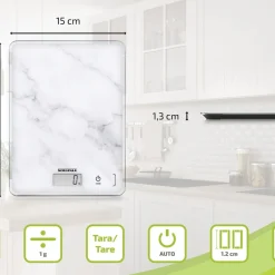 New Soehnle Page Compact 300 Køkkenvægt Marmorhvid