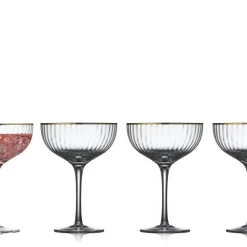 New Lyngby Glas Palermo Gold Cocktailglas 4 stk. Klar
