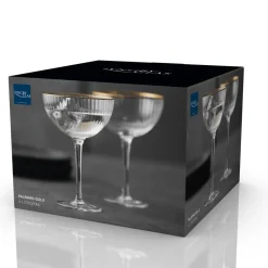 New Lyngby Glas Palermo Gold Cocktailglas 4 stk. Klar