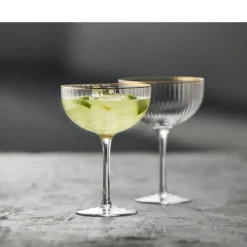 New Lyngby Glas Palermo Gold Cocktailglas 4 stk. Klar