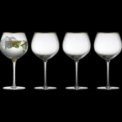 Online Lyngby Glas Palermo Gold Ginglas 4 stk. Klar