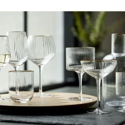 Online Lyngby Glas Palermo Gold Ginglas 4 stk. Klar