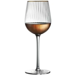 Sale Lyngby Glas Palermo Gold Hvidvinsglas 4 stk. Klar