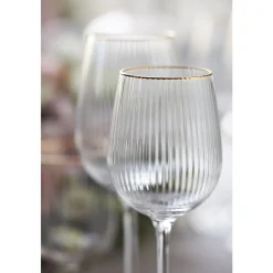 Sale Lyngby Glas Palermo Gold Hvidvinsglas 4 stk. Klar