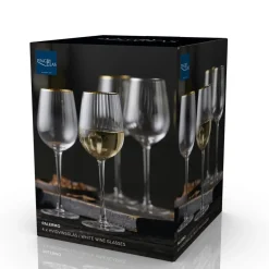 Sale Lyngby Glas Palermo Gold Hvidvinsglas 4 stk. Klar