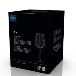 Sale Lyngby Glas Palermo Gold Hvidvinsglas 4 stk. Klar