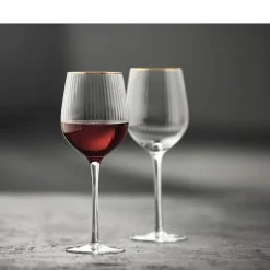 New Lyngby Glas Palermo Gold Rødvinsglas 4 stk. Klar