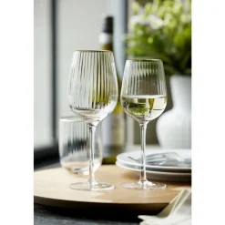 New Lyngby Glas Palermo Gold Rødvinsglas 4 stk. Klar