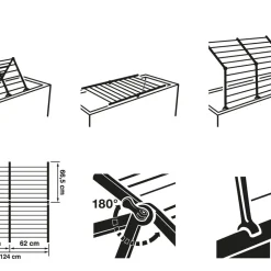 Online Leifheit Pegasus Bath 190 Extendable Tørrestativ Hvid/Blå