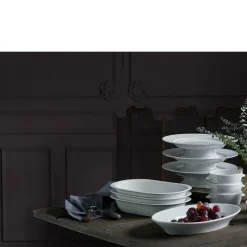 Sale Pillivuyt Plissé Fad på fod Hvid