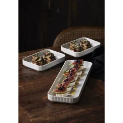 Outlet Pillivuyt Plissé Fad rektangulært Hvid