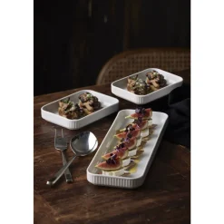 Outlet Pillivuyt Plissé Fad rektangulært Hvid