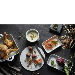 Outlet Pillivuyt Plissé Fad rektangulært Hvid