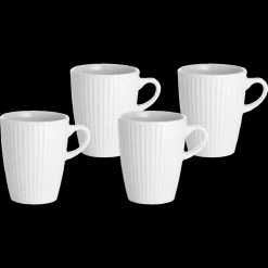 Best Pillivuyt Plissé Krus 4 stk. Hvid