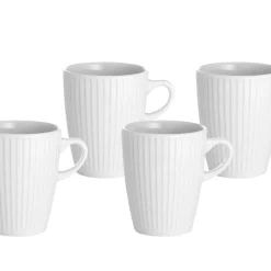 Best Pillivuyt Plissé Krus 4 stk. Hvid