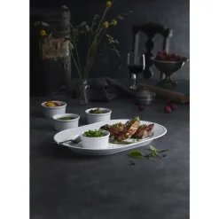 Sale Pillivuyt Plissé Serveringsfad ovalt Hvid