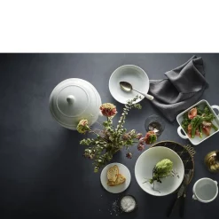 Clearance Pillivuyt Plissé Tallerken dyb Hvid