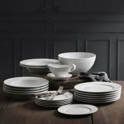 Sale Pillivuyt Plissé Tallerken flad Hvid