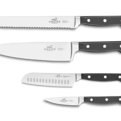 Sale Lion Sabatier International Pluton Knivsæt 4 dele Stål/Sort