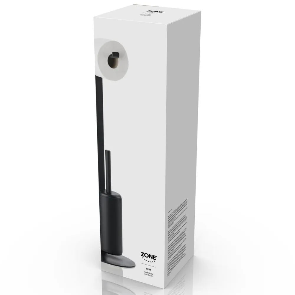 Hot Zone Denmark Rim Fritst. toiletrulleh. m børste Black