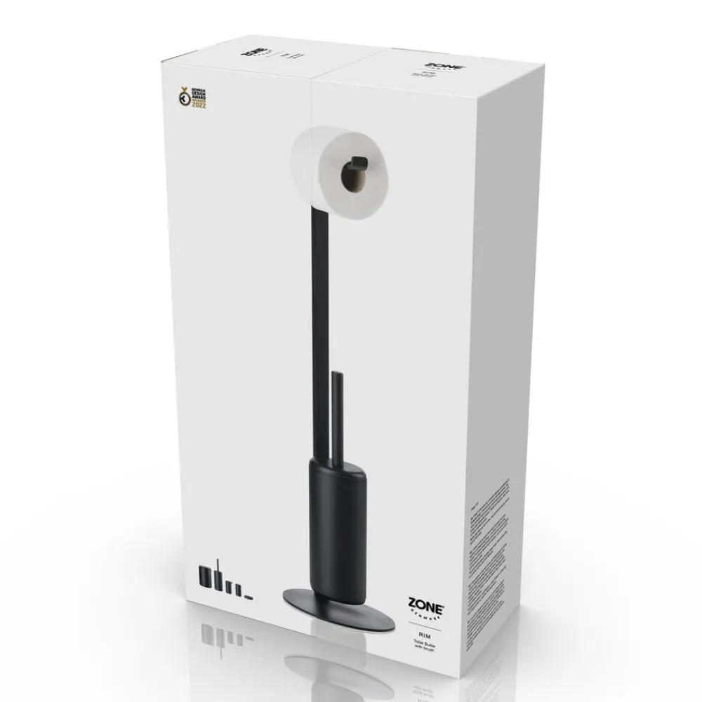 Hot Zone Denmark Rim Fritst. toiletrulleh. m børste Black