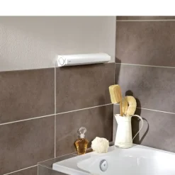 Clearance Leifheit Rollfix 210 Longline Vægmonteret tørrestativ Hvid