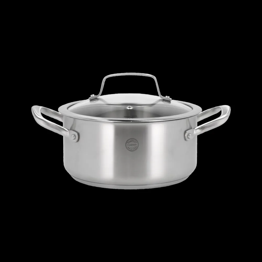 Clearance Pillivuyt Gourmet Roya Gryde med glaslåg Stål